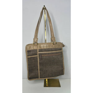 Vintage BAGGS Canvas Shoulder Bag Purse Tan